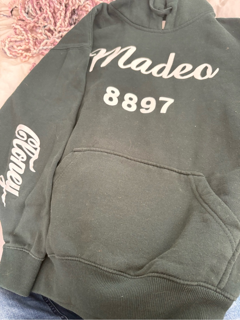 Dark Green 'Madeo 8897' Graphic Hoodie